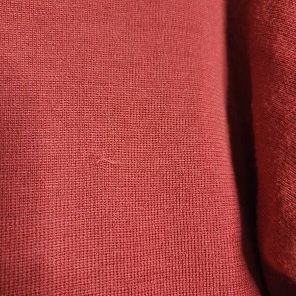 Vintage Women's XXL Orange Red Wool Blend Floral Embroidered Sweater Granny Cor - Picture 7 of 7